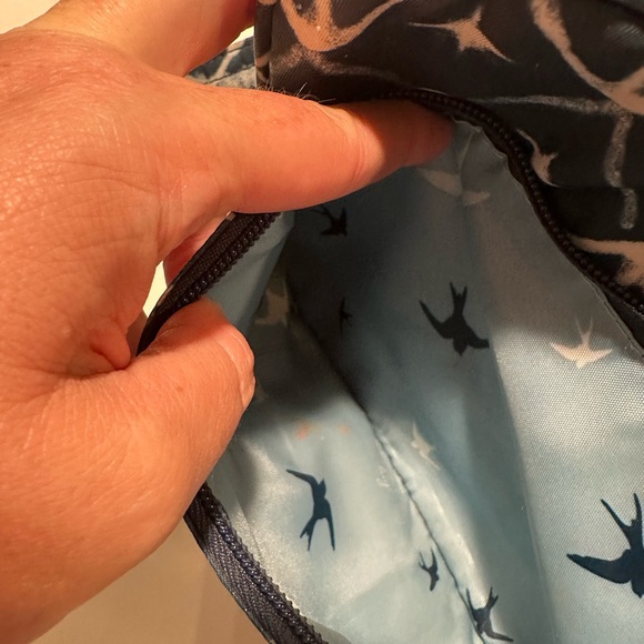 Lug Carousel XL Navy White Tie Dye Women's Bag Purse - Picture 10 of 15